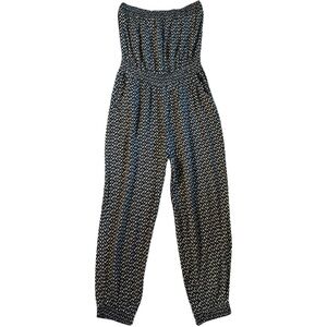 Atmosphere Black & White Strapless Chevron Jumpsuit Romper